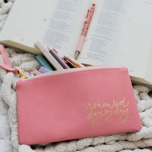Renewed Day By Day Pencil Pouch - Pink Blossom