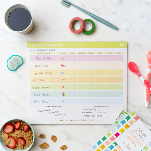Family Morning Routine Notepad