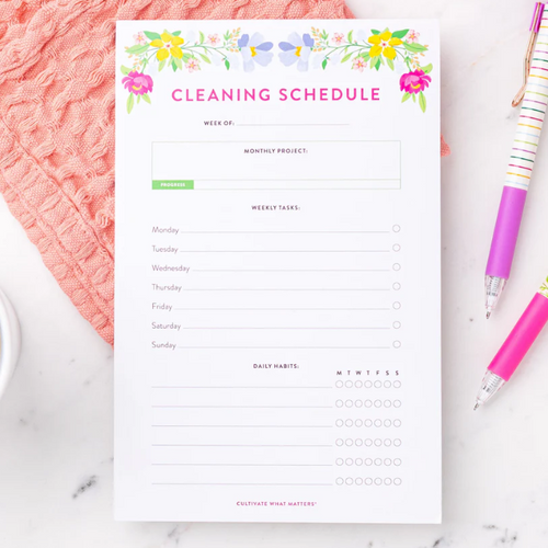 Cleaning Schedule Notepad