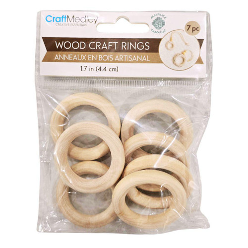 Wooden Craft Rings (1.7 inch)