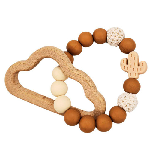 Wooden Cloud Small Round Baby Bead