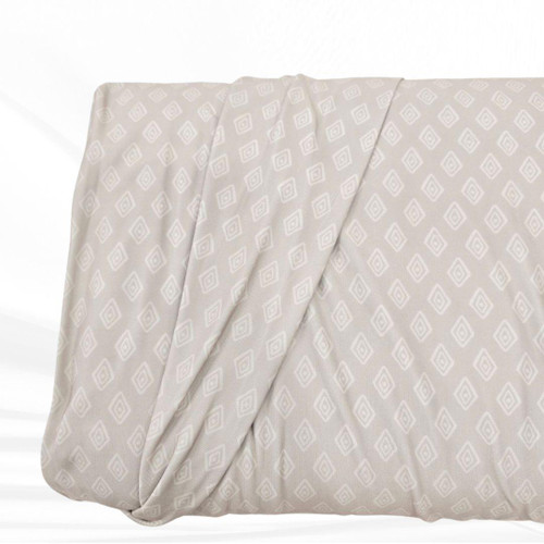 Sage And White Diamonds Double Brushed Fabric (Sold by Half Yard)