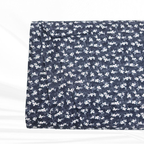 Ditsy Dark Floral Poly Cotton Fabric Sold By the Half yard