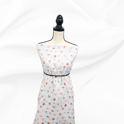 Beth's Exclusive Hearts And Leaves Cotton Gauze Fabric (sold by half yard)