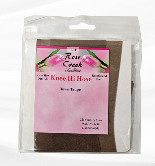 Town Taupe Knee High Nylons Bulk Pack 6pr.