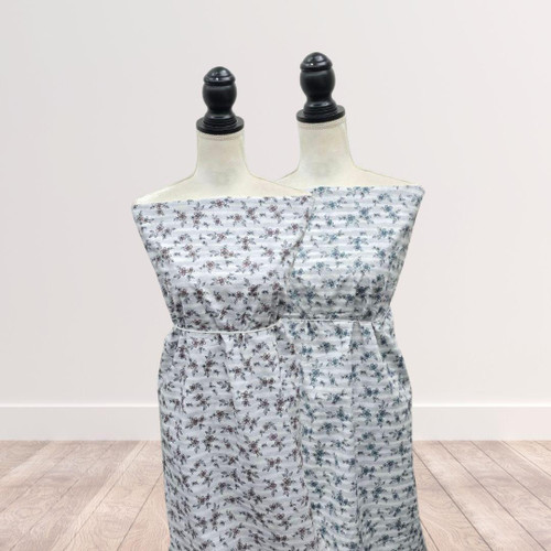 Simple Blue Flowers Tropical Breeze Fabric (sold by half yards)