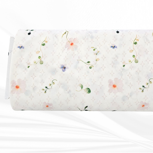 Beth's Exclusive Botanical Diamonds And Sprigs 4 Way Stretch Crinkle Poly (sold by half yards)