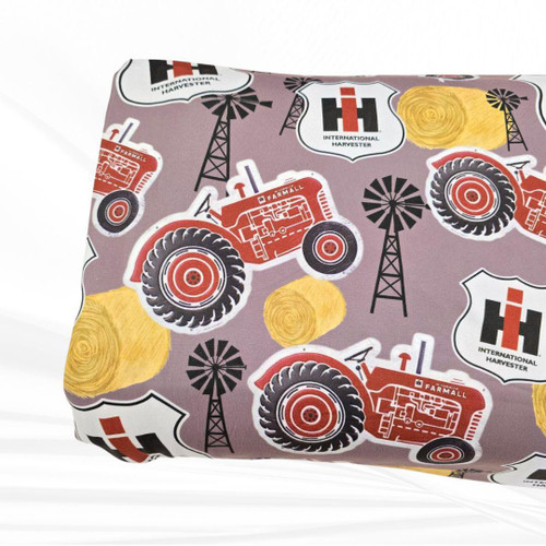 International Tractor Theme Single Brushed DTY Fabric (sold by half yard)