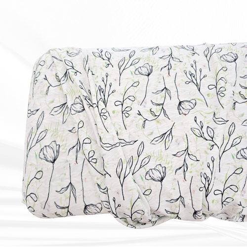 Beth's Exclusive Spring Sprigs Penny Size Linen Swiss Dot Fabric (sold by half yards)