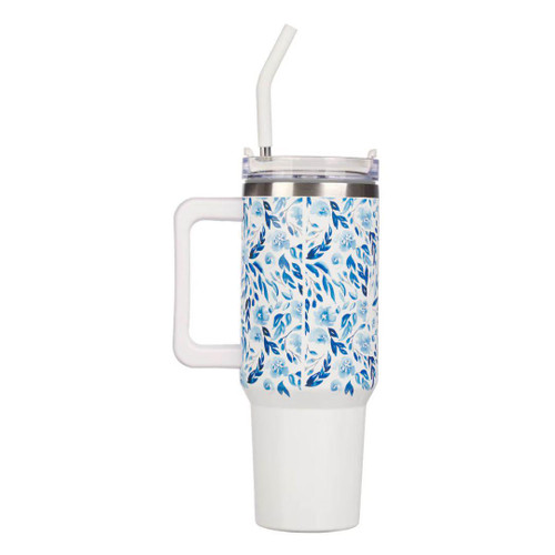 Blue Floral Trust SS Tumbler