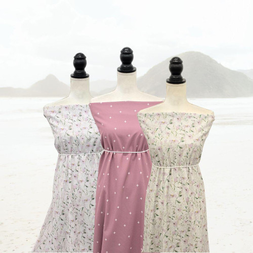 Mauve Diamond Elegance 4-way Stretch Crinkle Poly Fabric (sold by half yards)