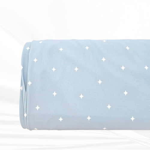 Dusty Aqua Diamond Dance 4-way Stretch Crinkle Poly Fabric (sold by half yards)