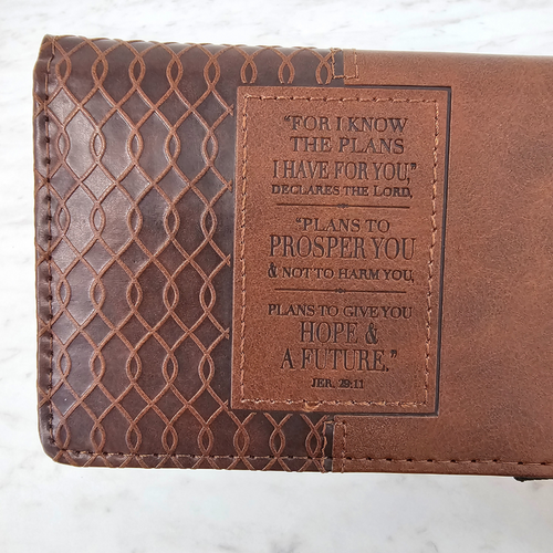 I Know The Plans Chestnut Checkbook Cover