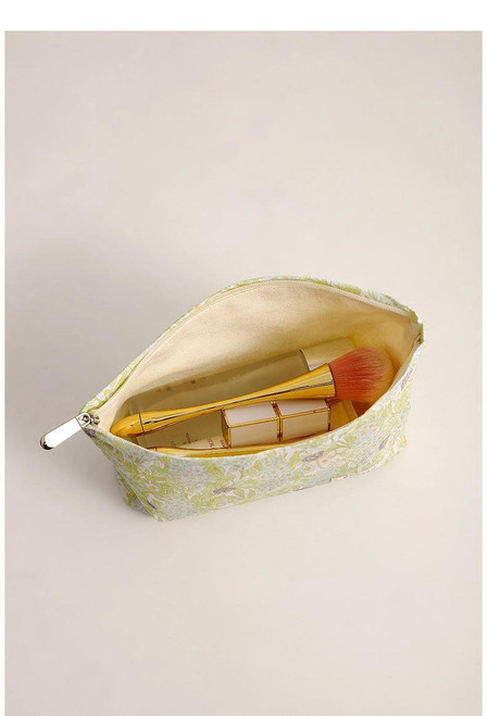 Simple Floral Print Cosmetic Bag