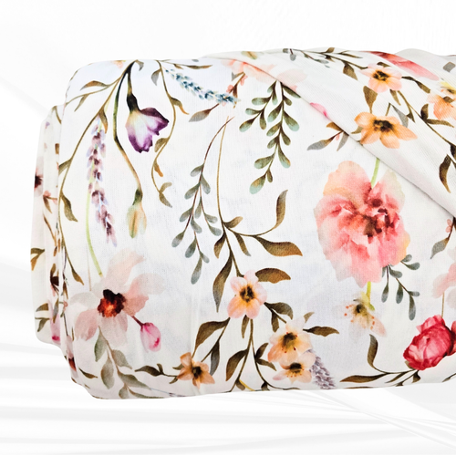 Meadow Floral Double Stretch Knit Fabric (sold by half yards)
