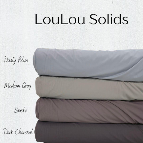 Dark Charcoal LouLou Knit Fabric (Sold by half yards)