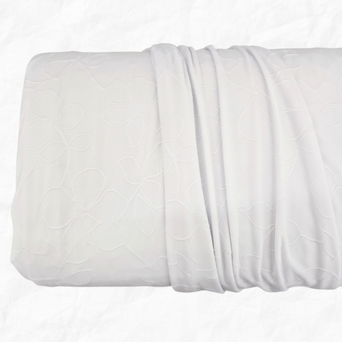 White Jacquard Knit Fabric (sold by half yards)