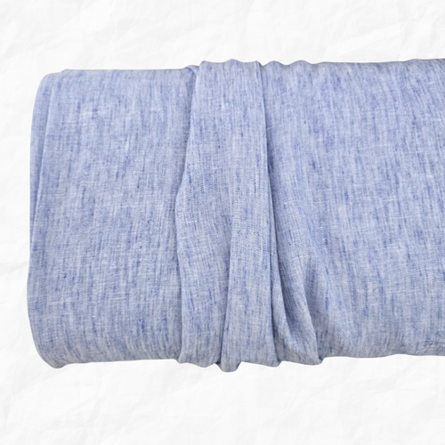 French Blue Textured Poly Fabric (sold by half yards)