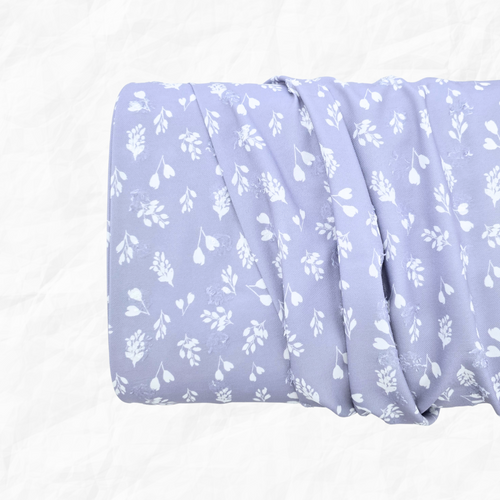 Beth's Exclusive Lilac Fronds Penny Size Linen Swiss Dot (sold by half yards)