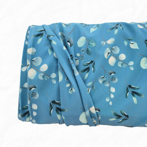 Teal Eucalyptus 4 Way Stretch Crinkle Poly Fabric (sold by half yards)