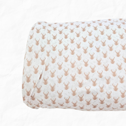 White Whitetail Deer Double Brushed Fabric (sold by half yards)