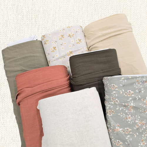 Terracotta Linen/Viscose Fabric (sold by half yards)