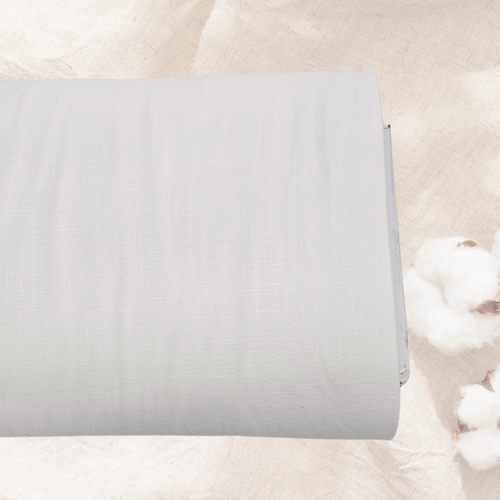 White Linen/Viscose Fabric (sold by half yards)