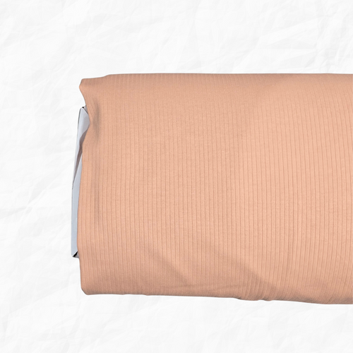Cafe Cream Super Rib Knit Fabric (sold by half yards)