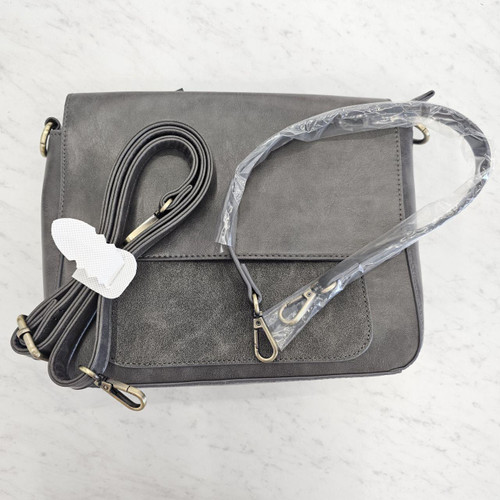 Dusty Blue Tweed Hobo Purse