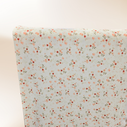 Beth's Exclusive Sunset Glow Maximalist on White 4 Way Stretch Poly Crinkle (sold by half yards)