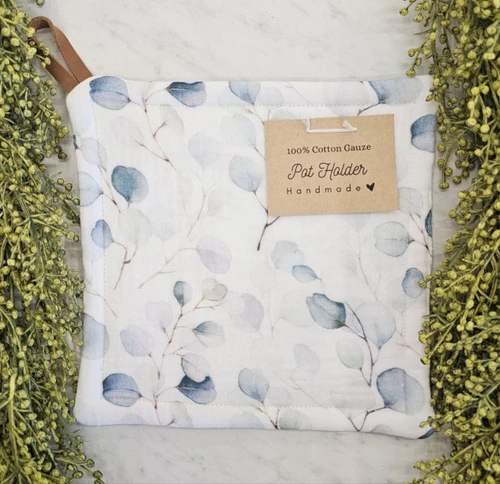 Eucalyptus Cotton Gauze Pot Holder