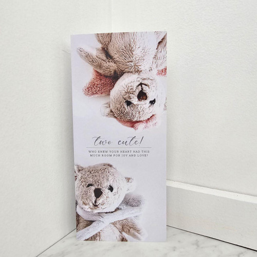 Two Cute  - Baby Card - 4/9