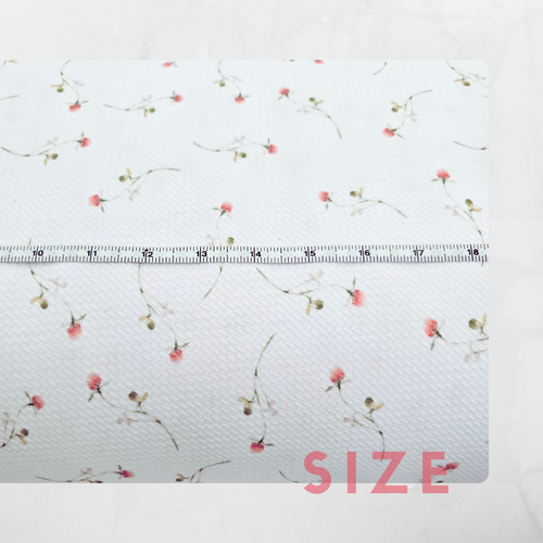 Beth's Exclusive Waiting Bud on Light Sage Liverpool Knit (sold by half yards)