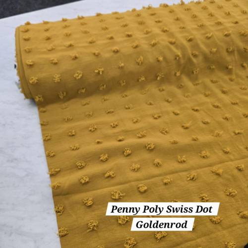 Goldenrod Penny-Sized Poly Swiss Dot