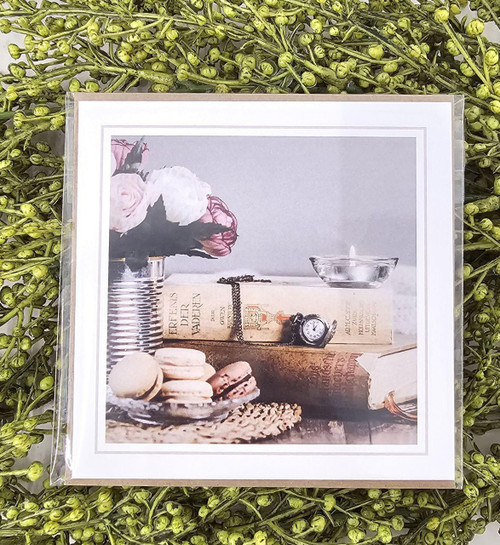 Books & Flowers Card