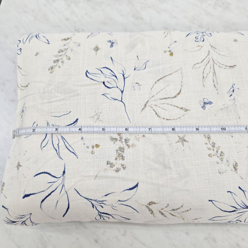 Beth's Exclusive Navy Glitz Linen/Viscose Fabric (sold by half yards)