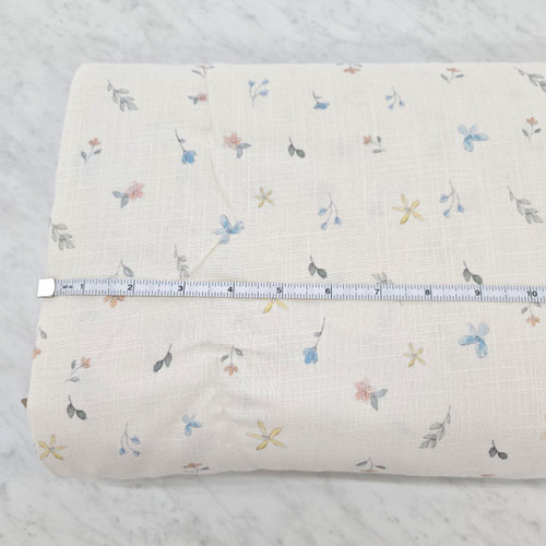 Beth's Exclusive Scattered Pastels Linen/Viscose Fabric (sold by half yards)