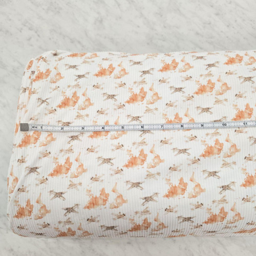 Travel The World Brushed Rib Knit Fabric (sold by half yards)