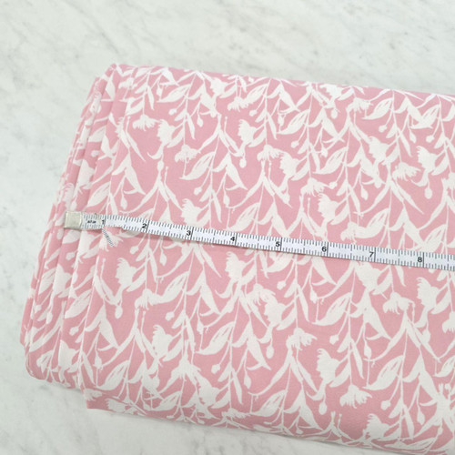 Beth's Exclusive Pink Vines 4 Way Stretch Crinkle Poly Fabric (sold by half yards)
