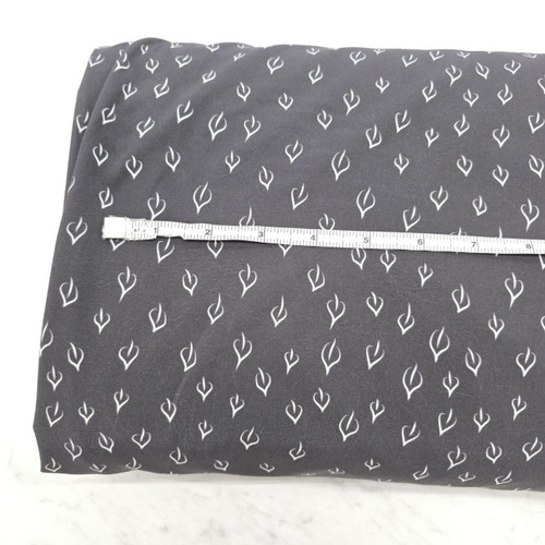 Beth's Exclusive Leaf Element on Black 4 Way Stretch Crinkle Poly Fabric (sold by half yards)