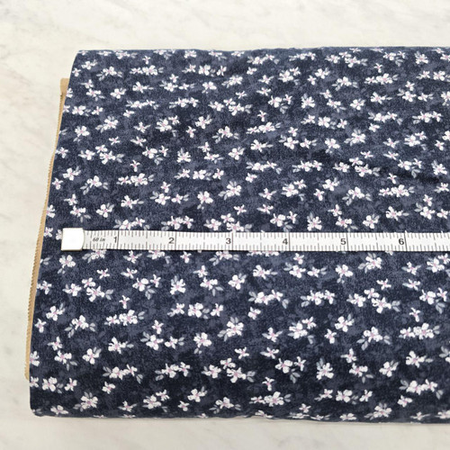 Navy Petite Flowers Tropical Breeze Fabric (sold by half yards)