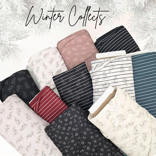 Beth's Exclusive Black Simple Grains Poly Rib Knit Fabric (sold by half yards)