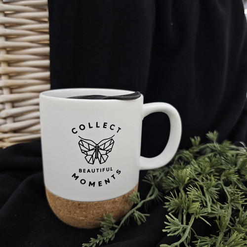 Collect Beautiful Moments Black Cork Bottom Mug Collect Beautiful Moments Black Cork Bottom Mug