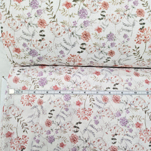 Beth's Exclusive Wildflower Dreams on White Pound Poly Swiss Dot (sold by half yards)