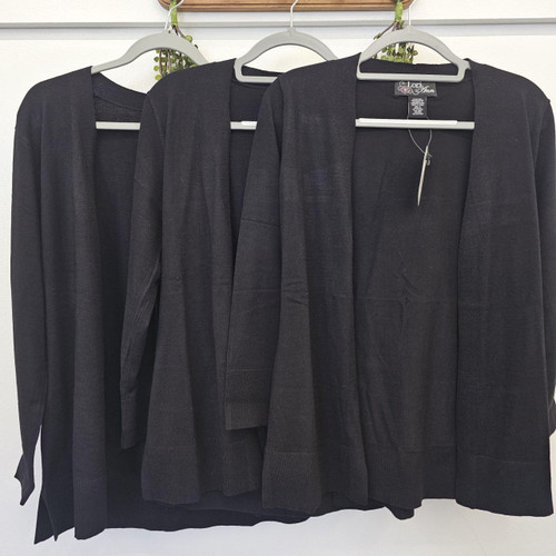 Rayon Poly Simple Fit Sweater- Black