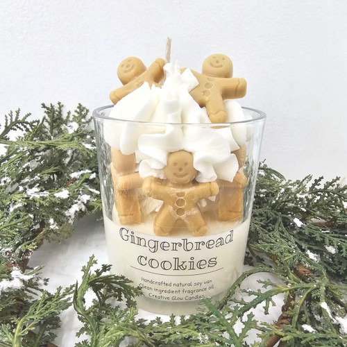 Gingerbread Cookies Decor Candle