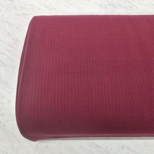 Burgundy Ideal Rib Knit Fabric (sold by half yards)