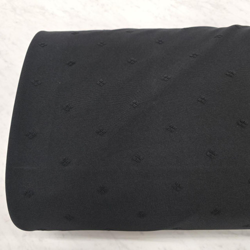 Black Swiss Geo Knit Fabric (sold by half yards)