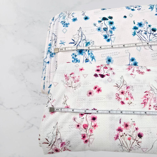 Beth's Exclusive Neon Pink Bouquets 4 Way Stretch Crinkle Poly Fabric (sold by half yards)