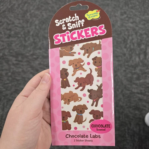 Scratch & Sniff  Chocolate Scented Stickers